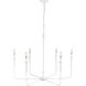 Savanne 6 Light 38 inch Textured White Chandelier Ceiling Light